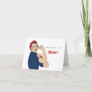 Classic Rosie the Riveter Danke-Card Karte