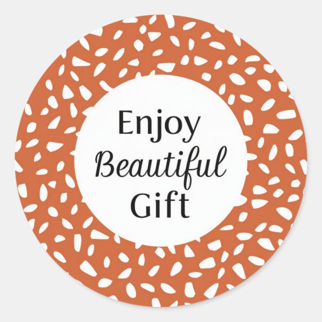 Classic Round Sticke genießen Schönes Geschenkdesi Runder Aufkleber (Vorderseite)
