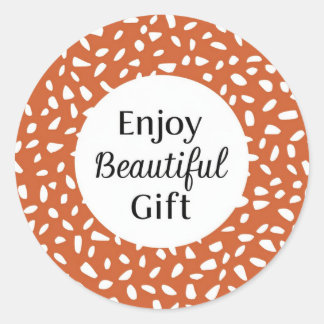 Classic Round Sticke genießen Schönes Geschenkdesi Runder Aufkleber