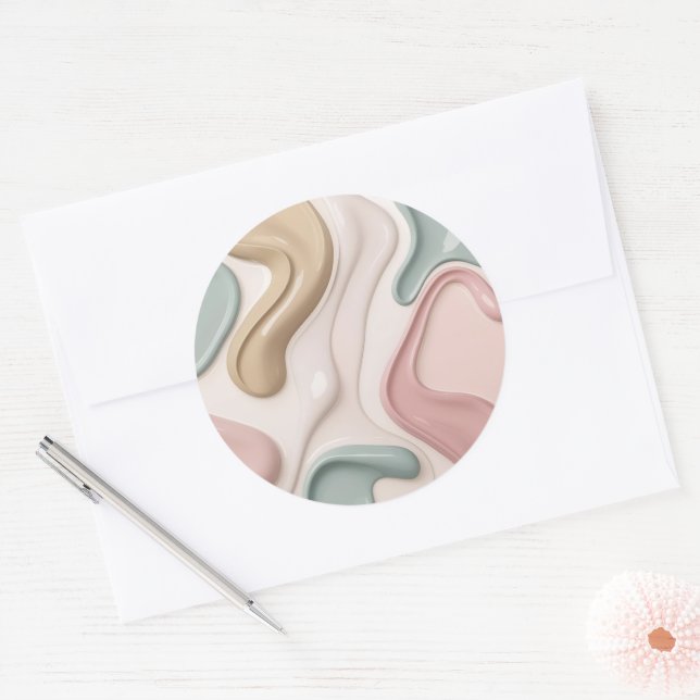 Classic round sticker in stylish graphic (Umschlag)