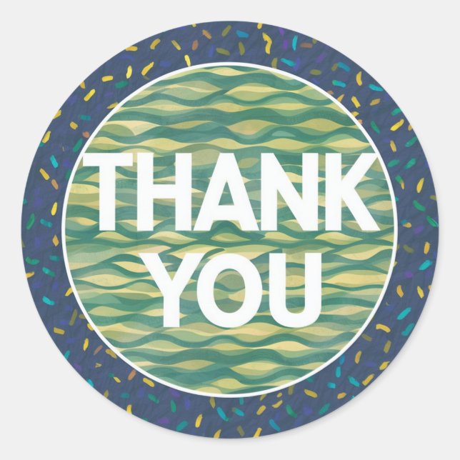 Classic Round Sticker Schöne Dankbarkeit für Desig (Vorderseite)