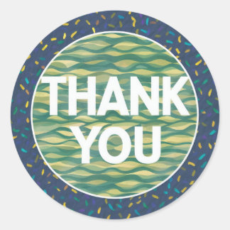 Classic Round Sticker Schöne Dankbarkeit für Desig