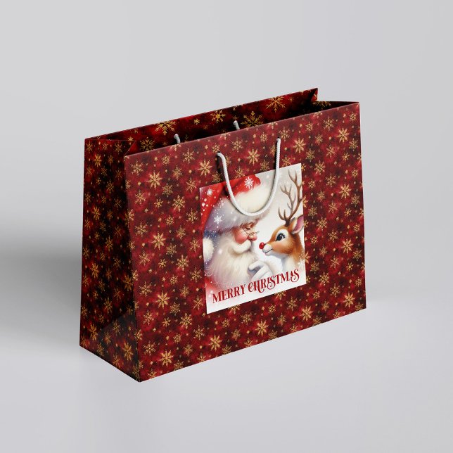Classic Rudolph and Santa Kids Christmas Holiday   Große Geschenktüte (Classic Rudolph and Santa Kids Christmas Holiday Bag

)