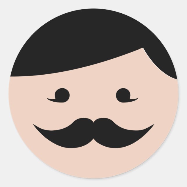 CLASSIC-RUNDSCHALTFLÄCHE für benutzerdefiniertes F Runder Aufkleber (Vorderseite)