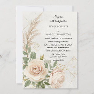 Classic Rustic Boho Rose Hochzeit Save The Date