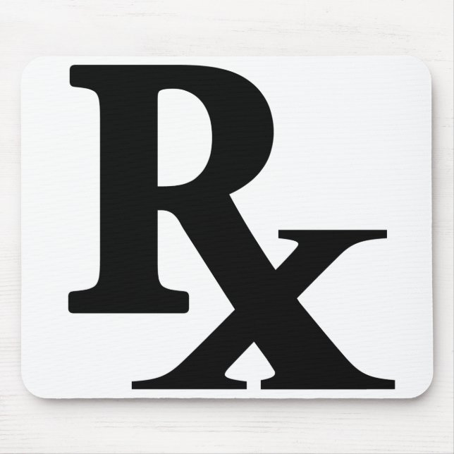 Classic Rx Pharmacy Icon drucken Apotheke Geschenk Mousepad (Vorne)