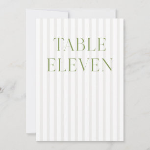 Classic Sage Green & Beige Wedding 11 Tischnummern