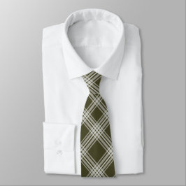 Classic Sage Green Kariert Krawatte