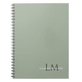 Classic Sage Green Monogram Stationery Notizblock