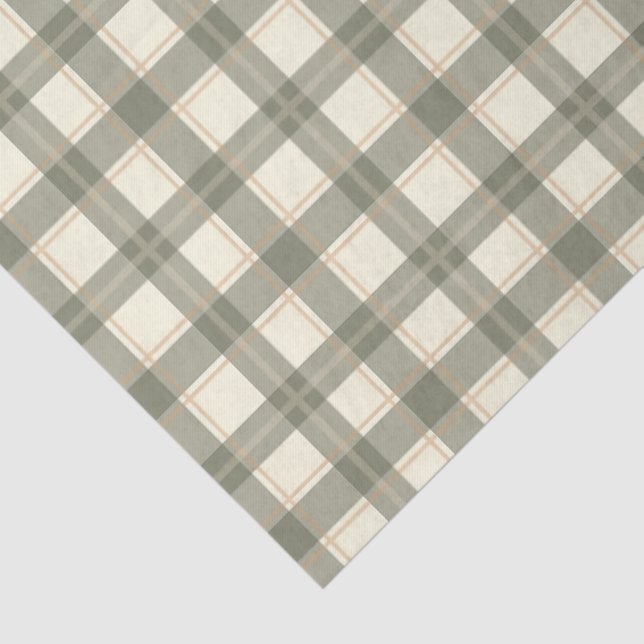 Classic Sage Tartan  Seidenpapier (Detail)
