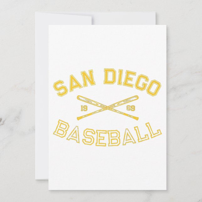 Classic San Diego California Baseball Fan Retro Vi Einladung (Vorderseite)