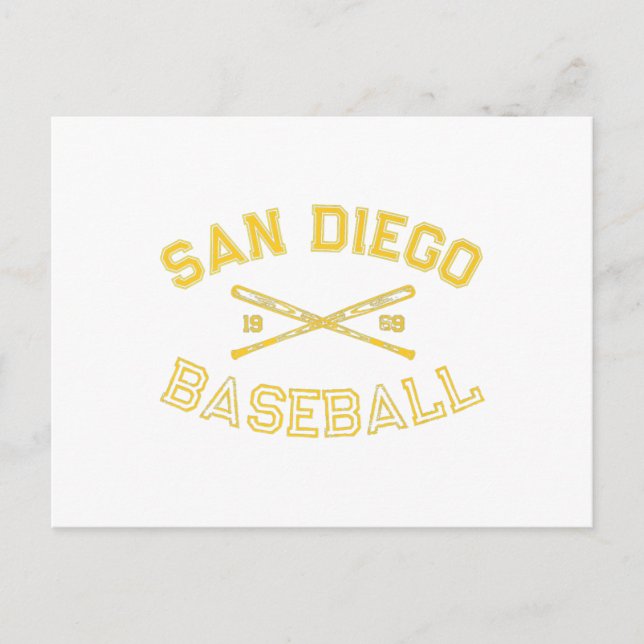 Classic San Diego California Baseball Fan Retro Vi Postkarte (Vorderseite)