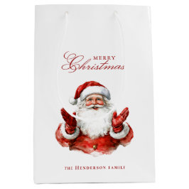Classic Santa Claus Frohe Weihnachten Individuelle Mittlere Geschenktüte