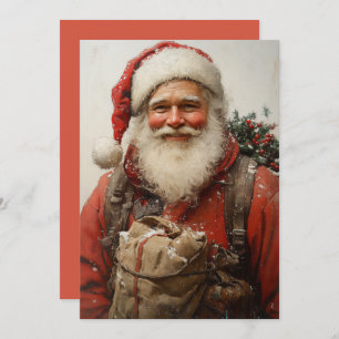 Classic Santa Claus Heartwarming Weihnachten Kunst