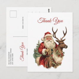 Classic Santa Claus Reitsport - Danke Postkarte