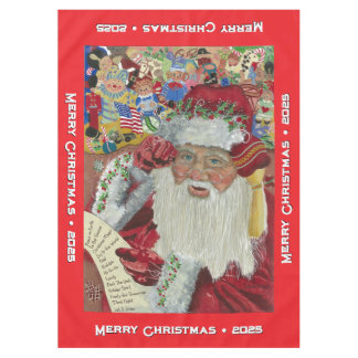 Classic Santa - Red Custom Christmas Tablecloth Tischdecke