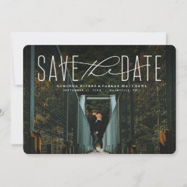 Classic Save the Date weiße Fotokarte