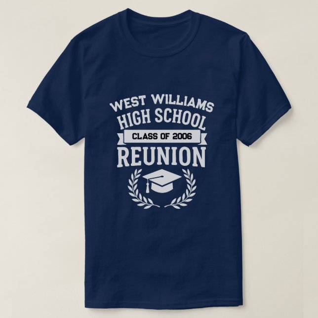 Classic School Name High School Class Reunion  T-Shirt (Design vorne)