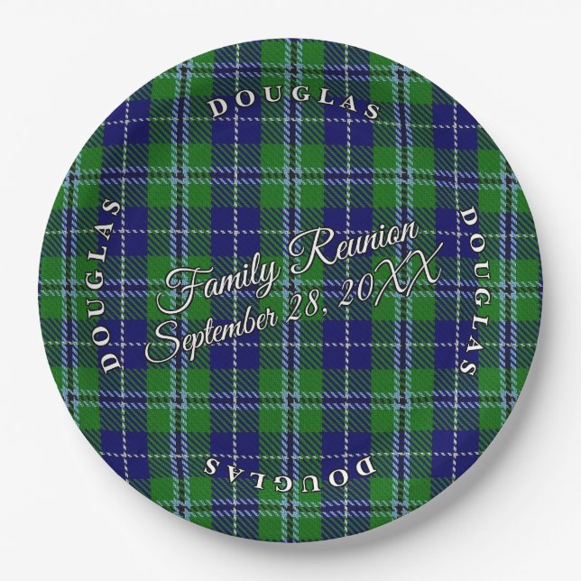 Classic Schotten Clan Douglas Tartan Event Pappteller (Vorderseite)