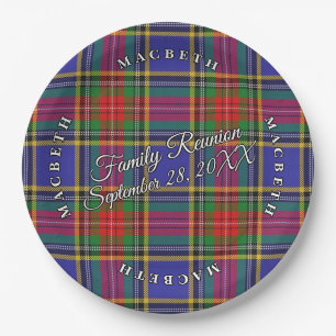 Classic Schotten Clan MacBeth Tartan-Veranstaltung Pappteller
