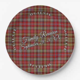 Classic Schotten Clan Ogilvie Tartan Event Pappteller
