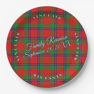 Classic Schotten Clan Sinclair Tartan Event Pappteller