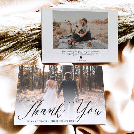 Classic Schwarz-weiß danke Ihnen 2 Fotos Hochzeit