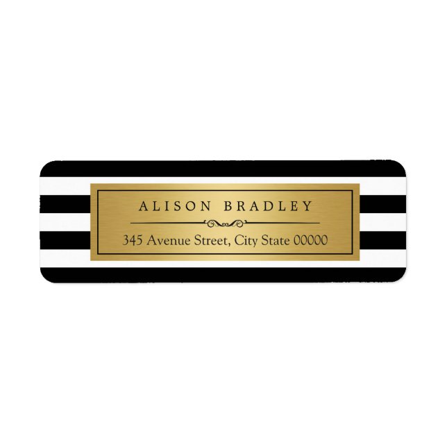 Classic Schwarz-weiß Stripes Gold Label (Vorne)