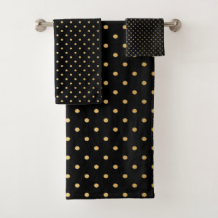 CLASSIC SCHWARZGOLD SPOT BADEZIMMER TOWEL SET