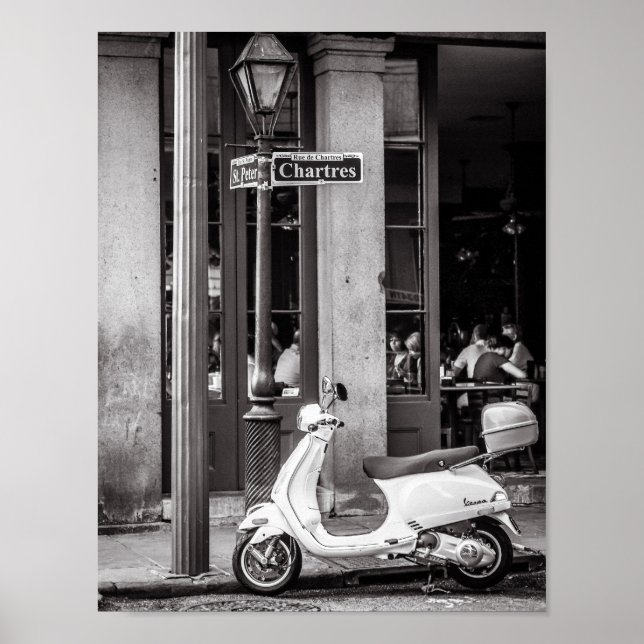 Classic Scooter Poster Paris Frankreich (Vorne)