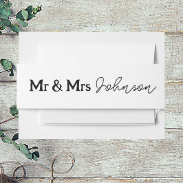 Classic Script Mr & Mrs. Invitation Bly Band