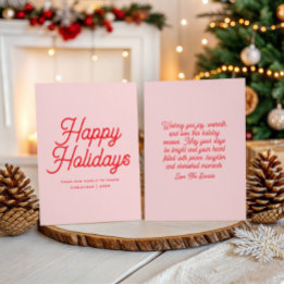 Classic Script Whimsical Elegant Happy Holidays Feiertagskarte