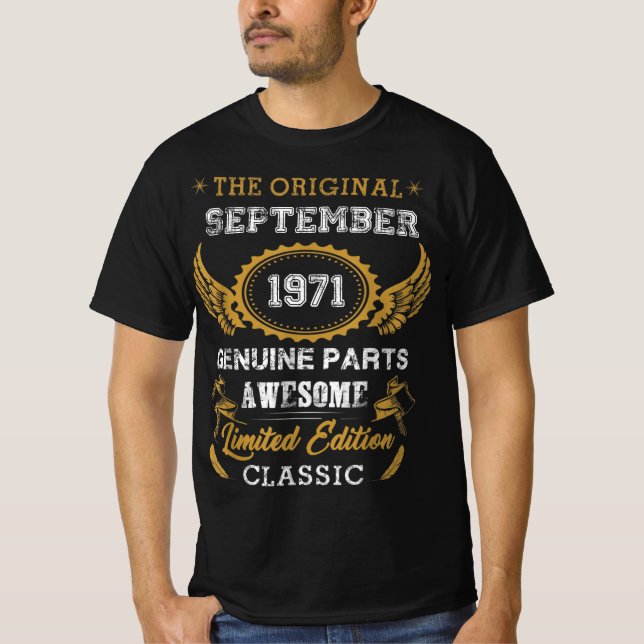 Classic September 1971 Shirt Geburtstagsgeschenke, (Vorderseite)