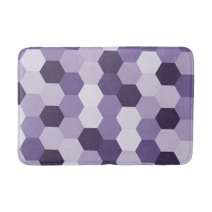 Classic Shades of Lavendel Hexagonal Geometric Badematte