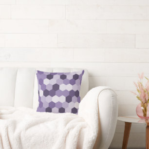 Classic Shades of Lavendel Hexagonal Geometric Kissen