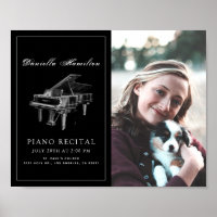 Classic Simple Black Piano Erwägungsgrund Foto Pos