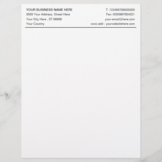 Classic Simple Business Office - Buchstaben und Lo Briefbogen (Vorderseite)