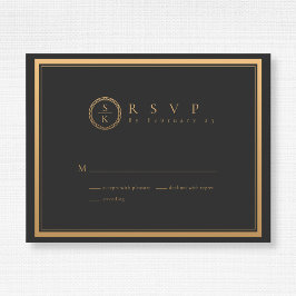 Classic Simple Elegance RSVP Karte