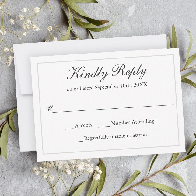 Classic Simple Elegance Wedding RSVP (Von Creator hochgeladen)