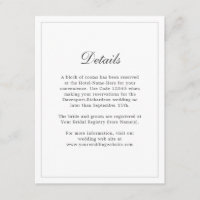 Classic Simple Elegant Wedding Details