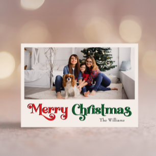 Classic Simple Frohe Weihnachten Große ein Foto