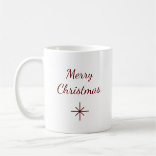 Classic Simple Frohe Weihnachten Kaffeetasse