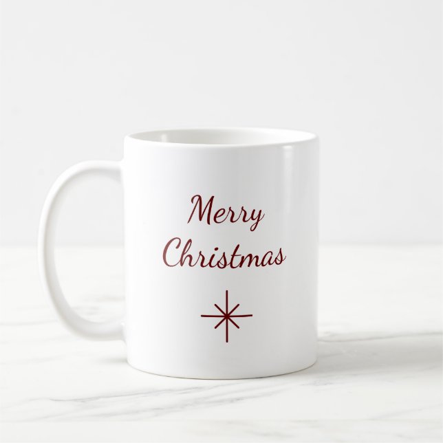 Classic Simple Frohe Weihnachten Kaffeetasse (Links)