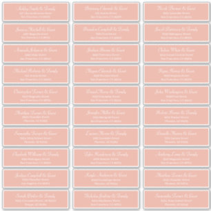 Classic Simple Script Wedding Guest Names Aufkleber