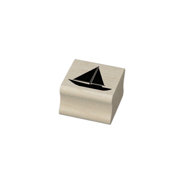 Classic Simple Segelboot Silhouette Kontur Gummistempel (Stempel)