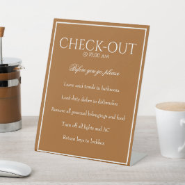 Classic Simple Sienna Guest Karo Out Table Sign Sockelschild