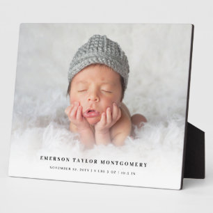 Classic Simple White Gradient New Baby Foto Easel Fotoplatte