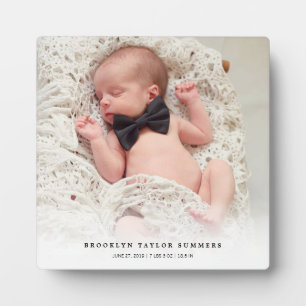 Classic Simple White Gradient New Baby Foto Easel Fotoplatte