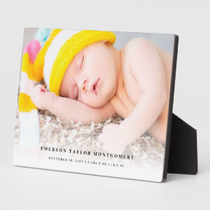 Classic Simple White Gradient New Baby Foto Easel Fotoplatte