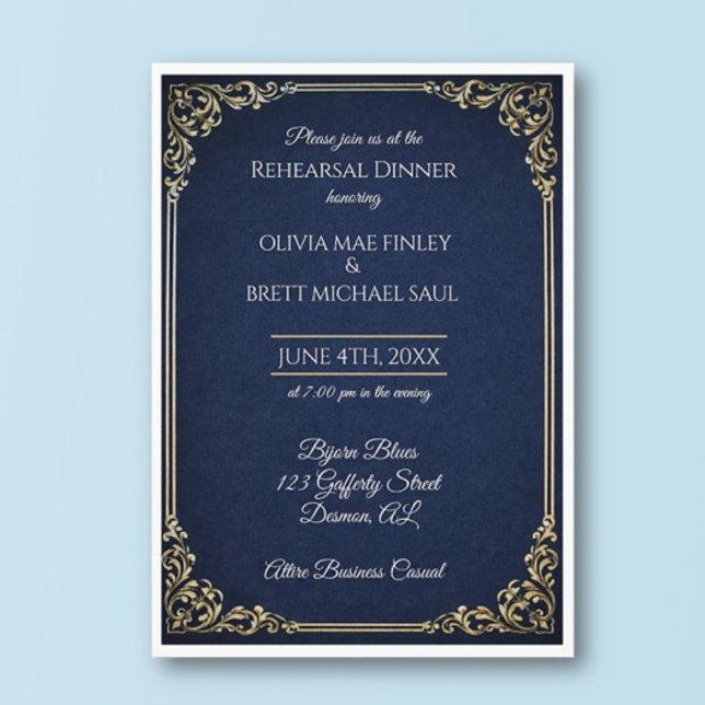Classic! Simplistic Rehearsal Dinner invitation Einladung (Von Creator hochgeladen)